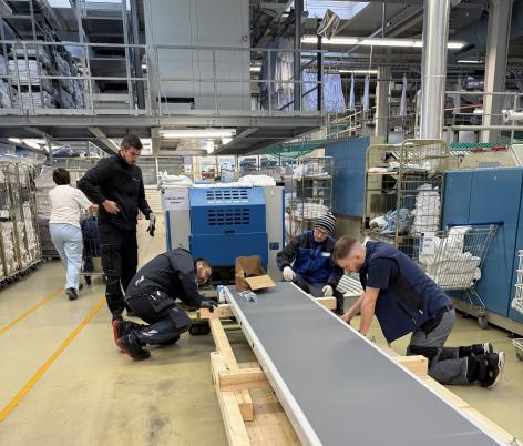 Einbau Faltmaschine
